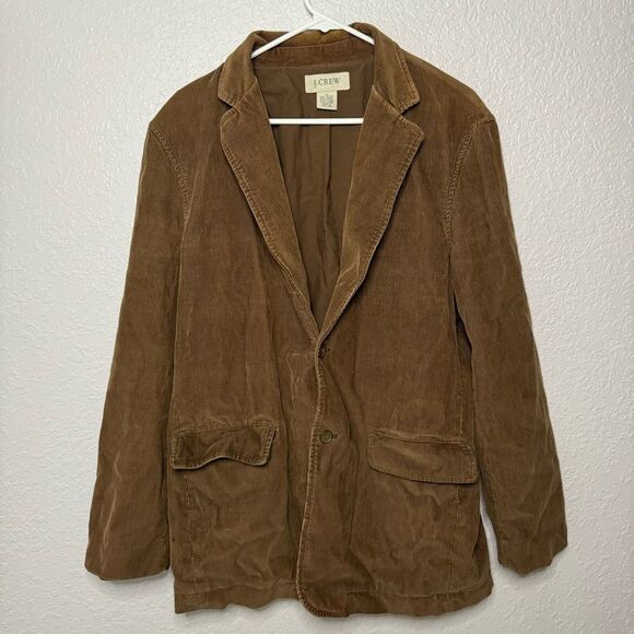 J Crew Corduroy Blazer Jacket Men sz M Brown Pocket Classic Fit Academia Preppy - Picture 1 of 7